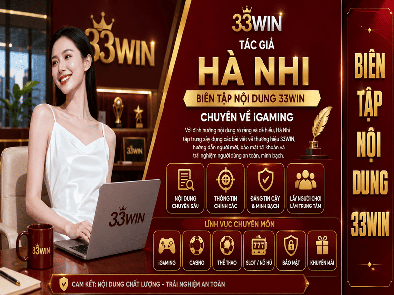 Tác Giả Hà Nhi – Biên Tập Nội Dung 33WIN Chuyên Về iGaming Và Trải Nghiệm Người Dùng